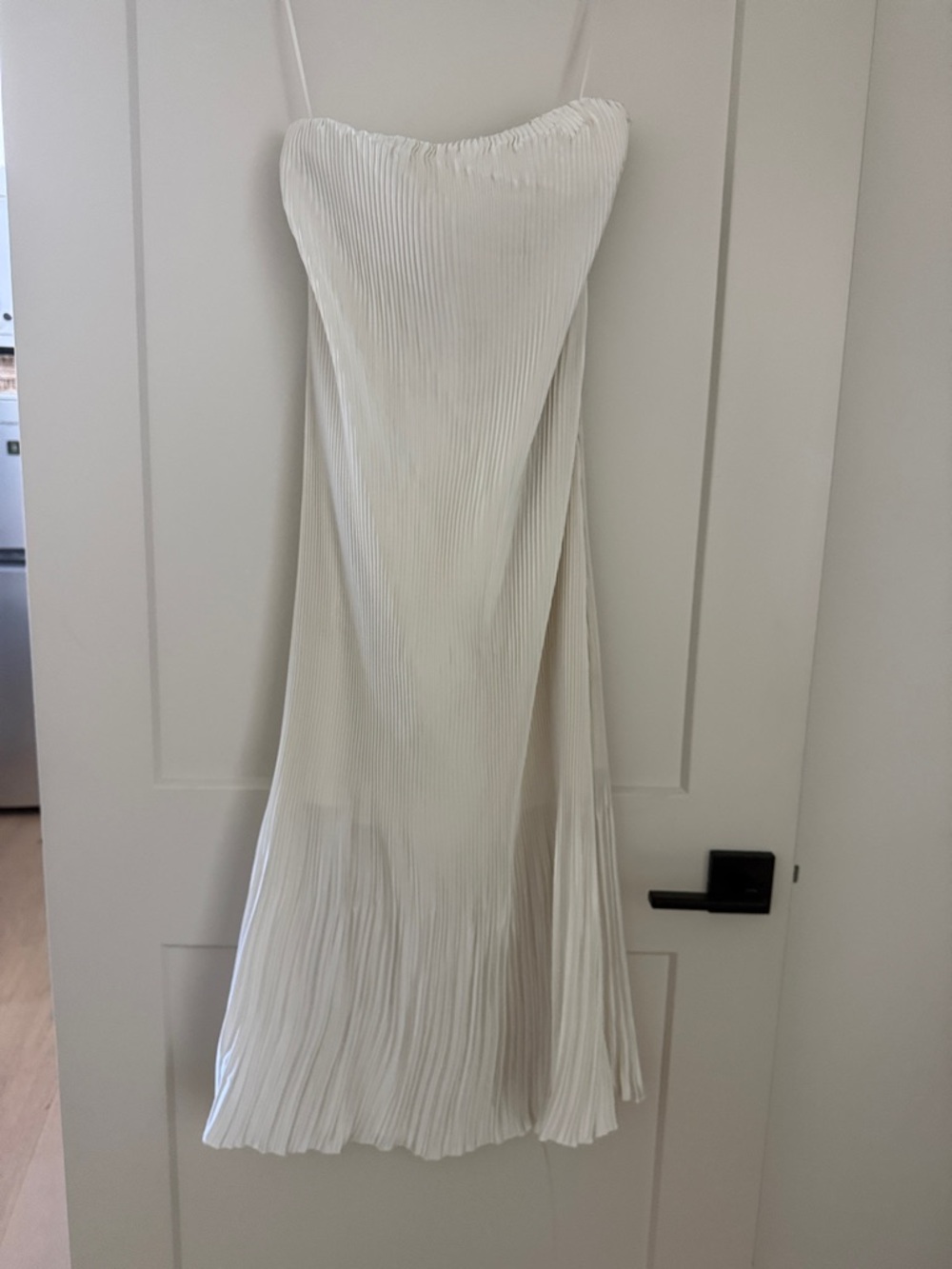 Abercrombie White Pleated Slip Dress